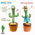 Dancing Cactus Stuffed Toy with Music Dance Birthday Party Decoration Plush fidget Toys for Boys and Kids Dolls Valentines Gift Ideas Girl Birthday Gifts. 