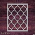 Moroccan Pattern Stencil Reusable Template for DIY Home Decor. 