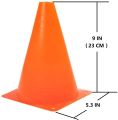 9 inch SNK Agility Training Cone Triangular Plastic Sports Cone, Football Training Marker Cone, Parent-Child Games, School Games Sports Equipment, 9 Inch Sports Cones, Basketball Cones, Traffic Training Cones, Agility Field Marker Cones for Soccer Footbal. 