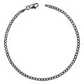Cuban Bracelet For Girls and Women - 4 mm / 8 inch - Black Silver Golden Acrylic Stainless Steel Friendship Hand Band For Ladies - Best Friend Ship Bangle. 