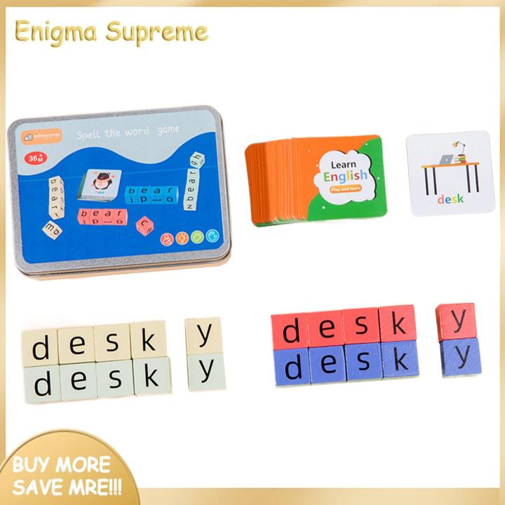 Enigma- Toddlers Letter Matching Toy Fun Alphabet Matching Game for Kids Educational Abc Learning Toy with Question Cards Preschool Spelling Word Building Activity Perfect Gift for Toddlers Boys Girls