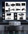 Mini Projector, ClokoWe WiFi Projector with Projection Screen 1080P Full HD, 14000 Portable Video 4K Projector Compatible with iphone TV Stick PS5 HDMI USB, Multimedia Home Movie Theater Projector. 