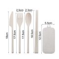 4Pcs Travel Cutlery Set Foldable Spoon Fork Chopstick With Box Student School Picnic Lunch Portable Cutlery Camping Tableware. 