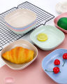 Plates - Colorful Square Plastic Dinner Plates 10 Pieces - Plates for traveling or Picnic Plates - Light weight Plastic Plates - Breakfast Plates Set - Multi-function Dish - Wolpin Plates - Clicked Now. 