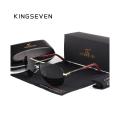 KINGSEVEN Gold Black Aluminum HD Polarized Sunglasses. 