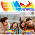 2 Packs Pop Bubble Fidget Sensory Toys, Figit Set Silicone Cute Figetget Popit Toys Satisfying Autism Special Needs Anxiety Stress Reliever, Pop Cheap Rainbow Unicorn Butterfly Game It For Kids. 