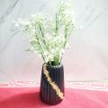Large Striped Vase for Home Decor, Big Ceramic Flower Vase for Living Room. 