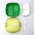 Lunch Box 3 Compartments With One Inner Box 900 ml Viassin BPA Free Size 6.5 x 2.2 Inches, Multicolors. 