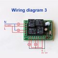 4Ch 12V DC remote control switch 433Mhz - output 220V AC DC 10A 2200W. 