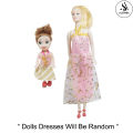 3 Pcs Dress Up Set Barbie Doll With Baby Doll & Feeder - Fashion Clothes Skirt Casual Clothes Suit Girl toys - Cute Barbie Beautiful Long Hair Doll Moveable Joints With Shoes and Flexible Body Gift Set For Girl - Dressing Will Be Random - 12 Inch. 