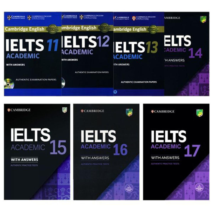 Cambridge English IELTS Academic 11 to 18 books with audio qr code