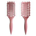 Curl Defining Brush,Hair Comb For Curly Hair,Curl With Prongs Define Styling Brush,Curved Vented Detangling Brush Styling Tool. 
