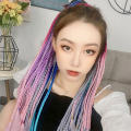 Twist Braid Hair Tie Trendy Grungy Dirty Ponytail Wig Colorful Little Braided Ponytail for Party Costume Cosplay Festival Daily Wear. 