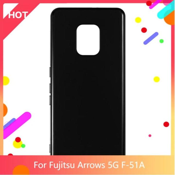 Fujitsu Arrows 5G F-51A Back Cover Soft Tpu Slim Matte Flexible Case