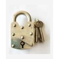 Strong Bronze 4 Inch Large Padlock Steel Lock and 3 Keys Old Fashion Lock for Door Key Antique Lock Antique Old Trunk Lock Vintage Shop Shutter Lock Very Hard To Crack Open. 