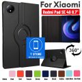 Xiaomi Redmi Pad SE 8.7 inch 2024 4G tablet case kids Friendly stand cover case For Redmi Pad SE 8.7'' 2024 Rotate Fold Stand Protect Tablet Cover for Xiaomi Redmi Pad 8.7 case. 
