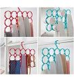 15 Hole Scarf Hanger - Multi Scarves Display Hang - Ties Belt Organize Circle Storage Holder - Clothes Hanger with Holes. 
