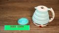 Sutai new design small mini Travel Collapsible, Portable,  foldable timer silicon electric kettle,- 600ML. 
