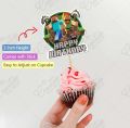 Minecraft Theme Cupcake Toppers Pack of 12 Perfect for Birthday Party Celebration & cake Decoration Supplies. 
