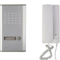 Single-Family Intercom Kit with Flush Gate Opener Button – RL Door Phone Intercom System with Doorbell and Single Handset for External Gate Access. 