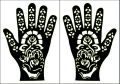 Mehndi stickers Mehndi stencils Mehndi Designs For both hands (1 pair). 