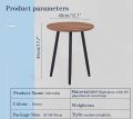Wooden Round Side Tables Small Retro Coffee Table Sofa End Tables For Living Room. 