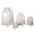 Reusable Cotton Stuff Bag Travel Grocery Shopper Rope Drawstring Pouch Dry Shoe Laundry Lingerie Makeup Clothes Home Storage Bag. 