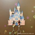 Disney Mickey Mouse Couple Keychain Cartoon Acrylic Montage Refrigerator Magnet Pendant Anti-Lost Hanger Door Decoration Gifts. 