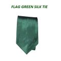 FLAG GREEN SILKY PLAIN TIE, MEDIUM TIE FLAG GREEN, FORMAL TIE FLAG GREEN. 