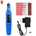 Electric Drill Nail File Acrylic Art File Manicure Pedicure Portable Machine Kit. 