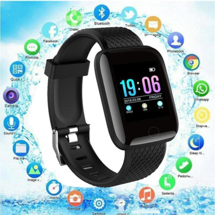 D13 Smart Watch 116 Plus Bluetooth Mobile Watch 100 Original Updated Version Fitness Tracker Waterproof Touch Screen Watch Smart Bracelet Sports Watch for Android Heart Rate Blood Pressure Monitor Sma...