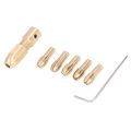 7Pc/Set Small Electric Drill Collet Brass 4 Jaw Micro Drills Chuck Set 0.5-3.0mm. 