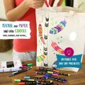 Panda Online T-Shirt Permanent Fabric Paint Marker Pen Textile Marker Clothes Shoes DIY 20 Colors Fine Tip. 