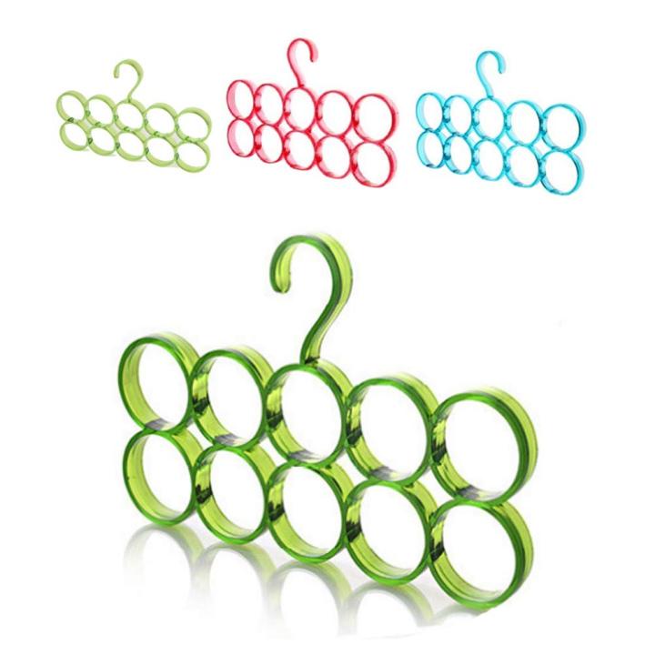 10%20Rings%20Hole%20Plastic%20Coat%20Hanger%20Multifunctional%20Circle%20Shape%20Scarf%20Belt%20Tie%20Display%20Slots%20Holder%20Hole%20Design%20Bathrobe%20Organizer%20-%20Image%204