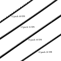 50Pcs Scroll Saw Blades 10/15/18/24 Teeth Standard Fine Cut Saw Blades Woodworking Plastic Metal Saw Blade. 