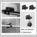 8PCS Curtain Rods No Drill Curtain Rod Brackets Hooks Stick Transparent Hook Holders for Home Bathroom and Hotel Use. 