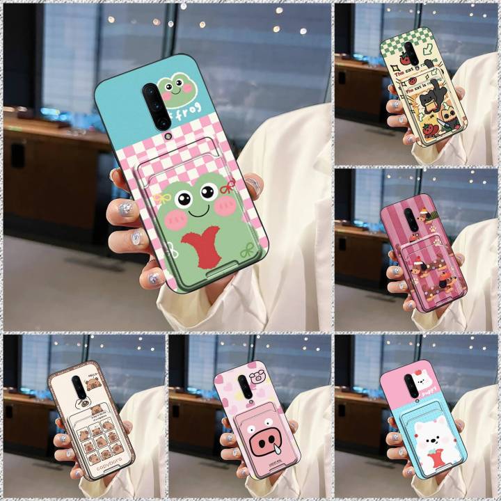 Cartoon%20Card%20slot%20Phone%20Case%20For%20OnePlus%207%20Pro/1+7%20Pro%20Shockproof%20Cover%20Card%20sleeve%20Full%20wrap%20Cute%20Soft%20case%20Durable%20TPU%20-%20Image%204