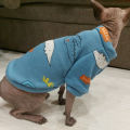 Cute Print Cat Clothes Suit Spring Autumn Warm Fleece Pet Cat Pullover for Cats Kedi Soft Kitten Sweater Sphynx Clothing Outfits. 