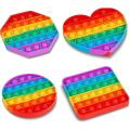 Kids Accessories Push Pop Bubble Fidget Sensory Toy For Anxiety, Popit Special Needs Stress Reliever - Set Of 4. 