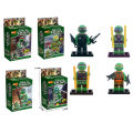 KSZ723 Teenage Mutant Ninja Turtles with skateboard stickers, children's puzzle building blocks, minifigures, toys, foreign trade hot single pack. 