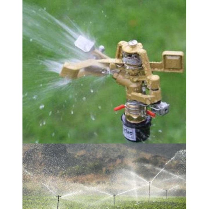 360° Rotary Zinc Alloy Water Irrigation Sprayer Sprinkler For Garden Yard Lawn [1/2"]