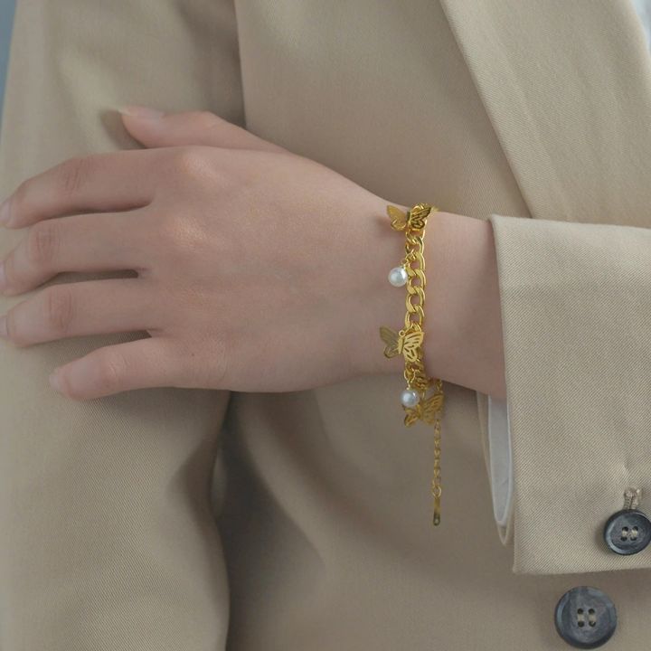 Double%20Layer%20Butterfly%20Pearl%20Bracelet%20%E2%80%93%20Adjustable%20Stainless%20Steel%20Jewellery%20for%20Women%20&%20Girls%20%7C%20Birthday%20Gift%20-%20Image%204