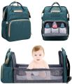 2in1 Multifunctional Diaper Bag Backpack Travel Portable Large Capacity Shoulder Mommy Folding Crib Bags Waterproof Stylish Pack. 