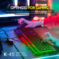 Metal RGB Gaming Keyboard  – Compact Mechanical feel Wired Keyboard with Rainbow Backlight, USB Plug & Play, Anti-Ghosting for FPS Gamers, Office, PC, Laptop, PS4, PS5, Xbox, Windows & Mac- SnapMart. 