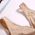Seamless Free-Sized Camisole Blouse for Girls Air Bras for Women Non-Padded and Non-Wired Bra For Women Air Bra Best for 34-42 Sizes B-Cup and C Cups Brazzer for Women in Black Skin. 