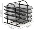 4 Layer Document DeskTray made with Metal Wire Mesh Paper Tray Desk Organizer Rack Office A4 File Holder. 