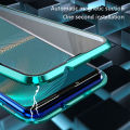 Biruiqu For Sony Xperia 5 Mark 3 Xperia 5 III Magnetic Absorption Case Metal Frame Shockproof Double Sided Tempered Glass Magnetic Case Cover. 