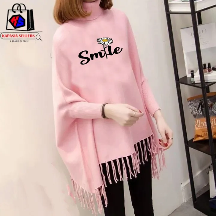 Women%20Winter's%20Fleece%20%20Smile%20Printed%20Poncho%20For%20Women%20Winter%20Printed%20Poncho%20For%20Girls%20-%20Image%202