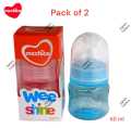 Mechico Wee Shine Mini Infant Baby Feeder Bottle 60 ml Pack of 2 Feeder. 