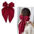 Big Bow Ribbon With Hair Clip-Handmade Bow with high quality hair clip- Satin Bow Ribbon. 